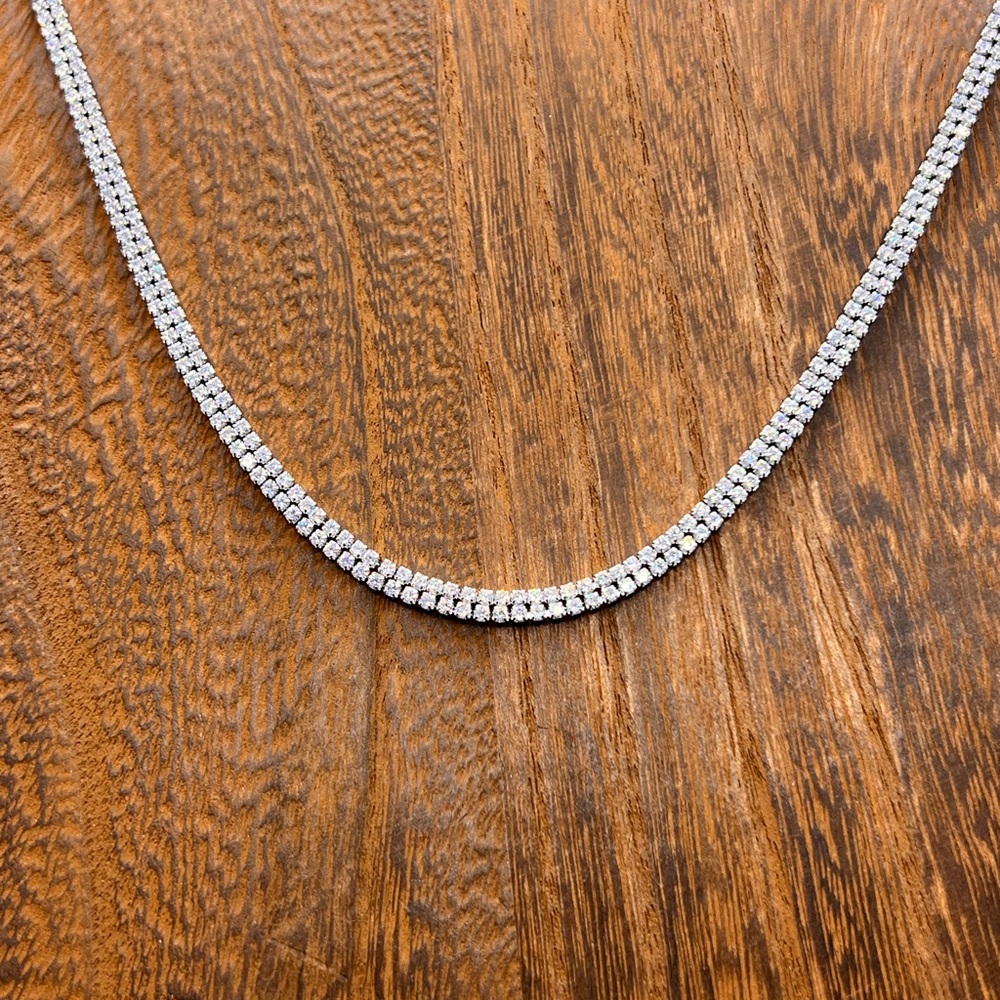 Dazzling Double CZ Necklace